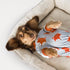 Fitwarm Funny Fox Dog Pajamas, Warm Dog Onesie, Dog Clothes for Small Dogs Girl Boy, Lightweight Velvet, Pet Outfit, Gray, Orange, XL