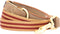 Blueberry Pet Polyester Fabric Webbing and Soft Genuine Leather Dog Leash, 6 ft x 1", Red and Brown