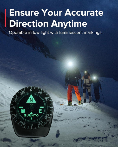 SUUNTO Clipper Compass, Micro Compass Attaches to Strap or Map Edge