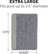 Furhaven Wrap Around Scratching Post Cover for Indoor Cats, Fits Posts Up to 3.5" Diameter, Durable & Less Mess - Tiger Tough Carpet Scratch Mat - Gray, Extra Large/XL