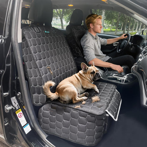 600D Meginc Front Seat Covers for Cars,Waterproof Car Seat Protector with Side Flaps Fabric Front Seat Dog Cover