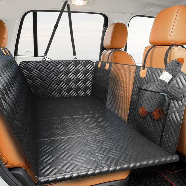 PROZAR Dog Car Seat Cover for Back Seat, Hard Bottom Back Seat Extender