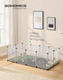 20 49.2 24.8 16.5 Inches, ULPC009W01 SONGMICS Panels Guinea Pig Playpen,Removable Oxford Fabric Mat,Small Animal Pen