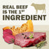 Herz Air-Dried Dog Food – New Zealand Grass-Fed Beef Recipe 2 lb, Grain Free, All Natural, High Protein