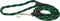 Dogs My Love Rope Leash 4ft Long (Small: 4ft Long; 0.3" Diam, Green/Black)
