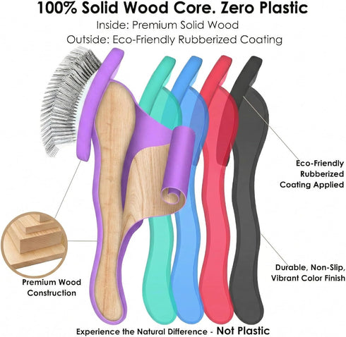 COZYGIFT 3 Slicker Brush for Dogs, Large Long Pin Dog Grooming Brush for Doodles Goldendoodles Poodles Labradoodle