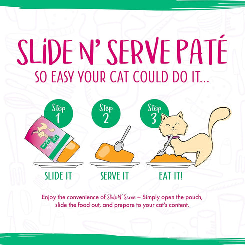 Weruva Cats in The Kitchen, Grain-Free Natural Wet Pate Cat Food Pouches, Meowiss Bueller, 3oz, Pack of 12