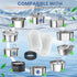 12 12 67oz/2L 108oz/3.2L Cat Water Fountain Filter Replacement, Pcs Cat Filters Pet Water Fountain Filter with Pcs