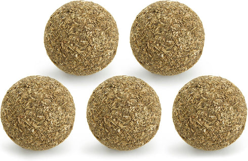 SmartyKat Catnip Toy, Compressed Catnip Ball for Indoor Cats & Kittens, Encourages Play, 5-Pack