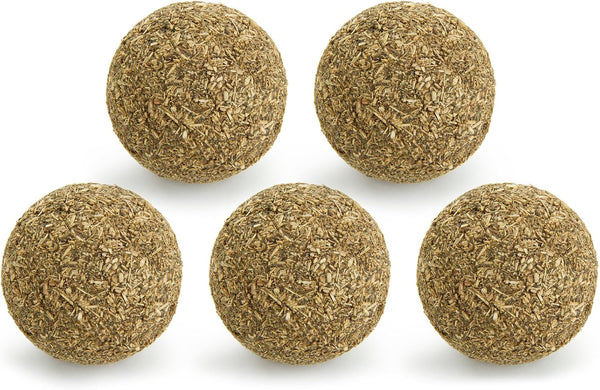 SmartyKat Catnip Toy, Compressed Catnip Ball for Indoor Cats & Kittens, Encourages Play, 5-Pack