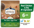 Premium Natural Dry Dog Food: Real Chicken & Veggies Recipe with Added Vitamins, 6 Pounds