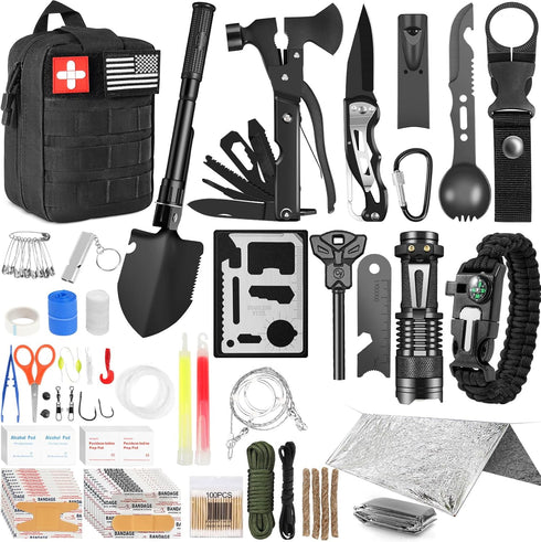 Survival Kits, 149Pcs First Aid Kit IFAK with Molle System for Camping Gear and Emergency Supplies