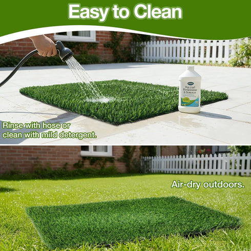 TOOKOO 2 Pack 31.5"x39.4" Fake Grass Pee Pad for Dogs Potty Traning - Large Replacement & Realistic Pet Artificial