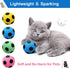 Skylety 32 Pieces Cat Soccer Balls, Foam Sponge Football Interactive Toy Sports Ball for Kittens