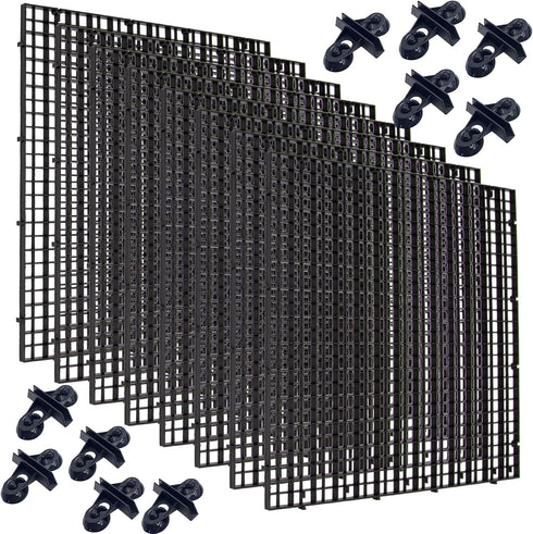 8 Pieces Fish Tank Divider with Sucker Clips 30x30cm/11.8x11.8“ Aquarium Filter Bottom Divider Partition Separator