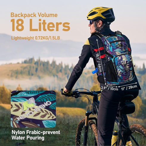 N NEVO RHINO Hydration Backpack, Insulated Hiking Pack with 3L Water Bladder for Hydration