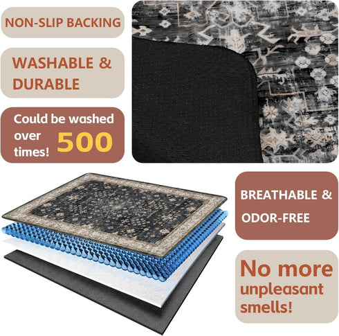 Usnfhcaw 72x72 Washable Pee Pads for Dogs, Absorbent Reusable Puppy Pads Waterproof, Leakproof & Non-Slip Whelping Pad