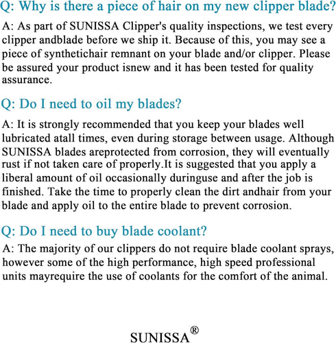10# Clipper Blades, Pet Grooming Replacement Blades, 1/16" Cut Length, Compatible with Andis and Oster