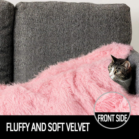 LOCHAS Luxury Fluffy Dog Blanket, Extra Soft Warm Sherpa Fleece Pet Blankets for Dogs Cats, Plush Faux Fur Throw