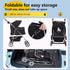 4-Wheel FDW Pet Stroller Dog Cat Stroller Travel Folding Carrier Puppy Stroller with Cup Holder and Removable Liner