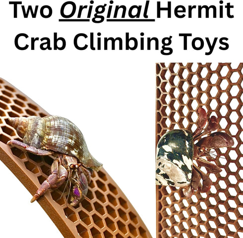 (2-Pack) Hermit Crab Climbing Ladders | Hermit Crab Tank Enrichment Decor | Decoration Accessories Supplies Toys