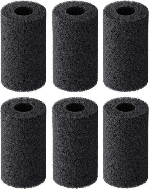 Pawfly 6 Pack Pre-Filter Sponge for Aquarium Filter, 1" Intake Sponge Foam Roll for Small Fish Tank