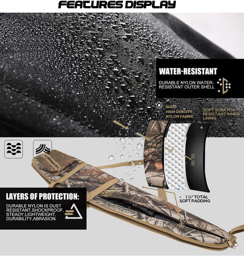 3 46 52 Inch RAVOINCC Rifle Case Soft Shotgun Cases - Water Resistant Gun Carry Bag for Scoped Rifles with Accessory