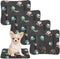 4 Pack Ultra Soft Dog Cat Bed Mat, Cozy Washable Thickened Pet Bed for Small Animals (Black, 13 x 19)