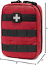 Tactical MOLLE Medical First Aid Kit Pouch - Carlebben EMT Utility Pouch (Red, with Supplies)