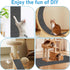 Trimmable Cat Scratching Post Carpet 78.7”x15.8”, Self-Adhesive Replacement Mat for Cat Tree Shelves, Dark Gray