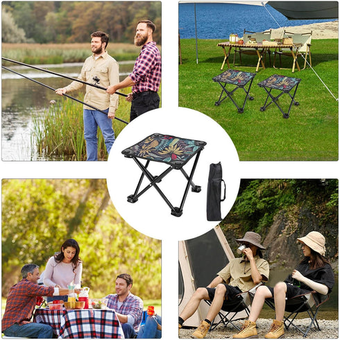 Generic 10" Camping Stool Portable, Small Foldable Camping Chairs, Foot Stool, Collapsible Camping Foot Stool, Compact