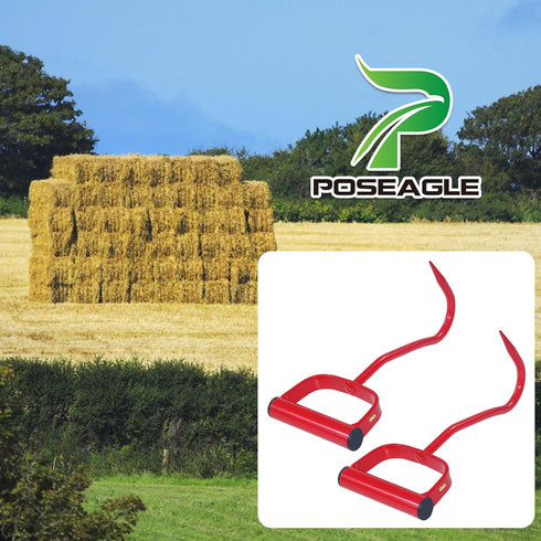 2 Pack Sturdy and Durable 11" Red Hay Hook 47010500 Hay Hook Replaces Farmex/Speeco 47010500 S47010500 Hay Hook for Feeders Fonts Troughs Farms and Pasture
