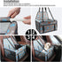 BYGD Pet Dog Booster Seat with Upgrade Support Rod, Breathable Foldable Car Basket for Small Medium Pets (Blue and Gray)
