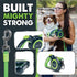Mighty Paw Retractable Dog Leash 2.0, 16' Heavy Duty Reflective Nylon Tape Lead for Pets up to 110lbs (Green/Lite)