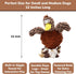 SPOT 12" Gigglers Chicken Dog Toy with Giggle Sound, Textured Plush Tug Toy with Rope Legs, for Small and Medium Dog