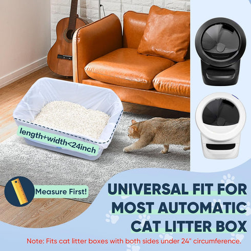 NXPPYY 160 Count 3 4, 10-12 25.19" 15.7" Cat Litter Box Liners Compatible with Litter Robot & Cat Litter Liners
