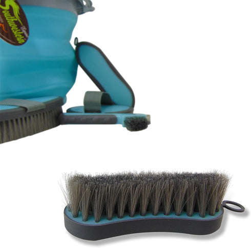 10 5 Collapsible Grooming Kit Liter Bucket and Grooming Tools - By Southwestern Equine - Turquoise