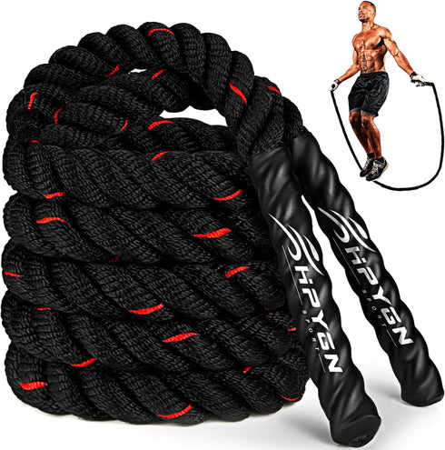 Weighted Jump Rope for Men and Women, 2.8lb, 3.8lb, 5lb Heavy Skipping Rope for Home Workout