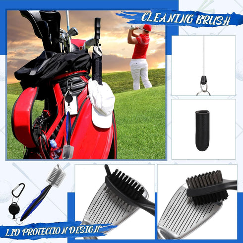Syhood 21 Pcs Golf Club Cleaning Kit, Golf Accessories, Brush, Towel, Sharpener, Repair Tool, Alignment Kit