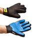 PAIR of Low-Cost Pet Grooming Gloves, Ideal for Grooming, Deshedding, Bathing & Massaging Dogs & Cats, Blue