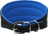 Real Leather Extra Wide Padded Tapered Dog Collar - Glossy Black for Greyhound, Saluki, Lurcher