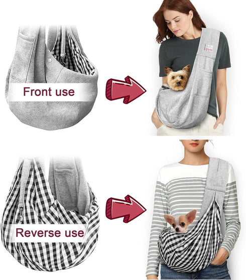 Stylish Dog Carrier Sling for Traveling, Comfortable Purse for Small Dogs, Hands-Free Design