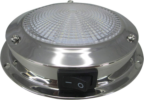 Pactrade Marine Dome Light 12V, 3-Inch Cool White LED Boat Light with Switch