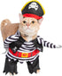 Pet Krewe Dog Pirate Costume & Cat Costume, Medium, with Arms, Pirate Hat, Tunic, Cape