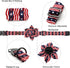 Lionheart glory American Flag Dog Collar, 4 of July Dog Flower Collar Heavy Duty Adjustable Patriotic Dog Collar with Flower for Small Dogs Pet Gift