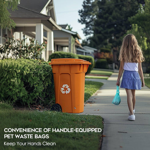 50 Packs Compostable Dog Poop Bags for Swivel Bin & Rake Dog Pooper Scooper, AYOTEE Dogs Waste Bags with Handles