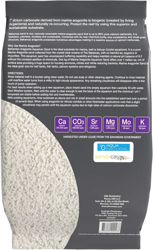 Coarse Aragonite 10lb Sand for Reef, Saltwater, and Marine Aquariums