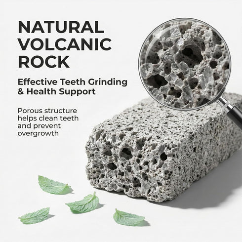 RAINFLOW 12PCS Chinchilla, Hanging Rabbit Lava Blocks Mineral Calcium Grinding Stone for Bunny Hamster Teeth Grinding