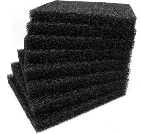 ALEGI 8 Pieces Aquarium Filter Foam Sponges, 9x9x1 inch Bio Sponge Media Pad