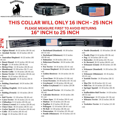 2-Inch Wide Tactical Dog Collar with Control Handle, Adjustable for Medium & Large Dogs, Military Style with Name Plate